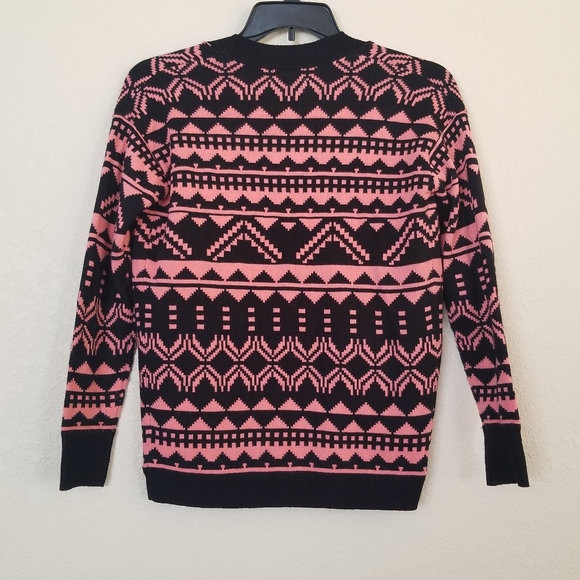 Kirra Aztec Cardigan Pink Black Womens Small - Picture 6 of 8